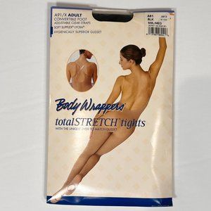 Body Wrappers totalStretch ADULT Convertible Foot Body Tight A91 Black S/M